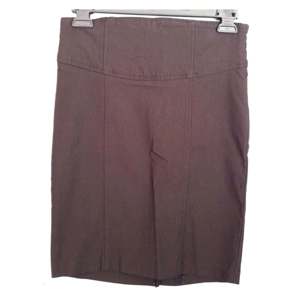 Black midi high waist skirt